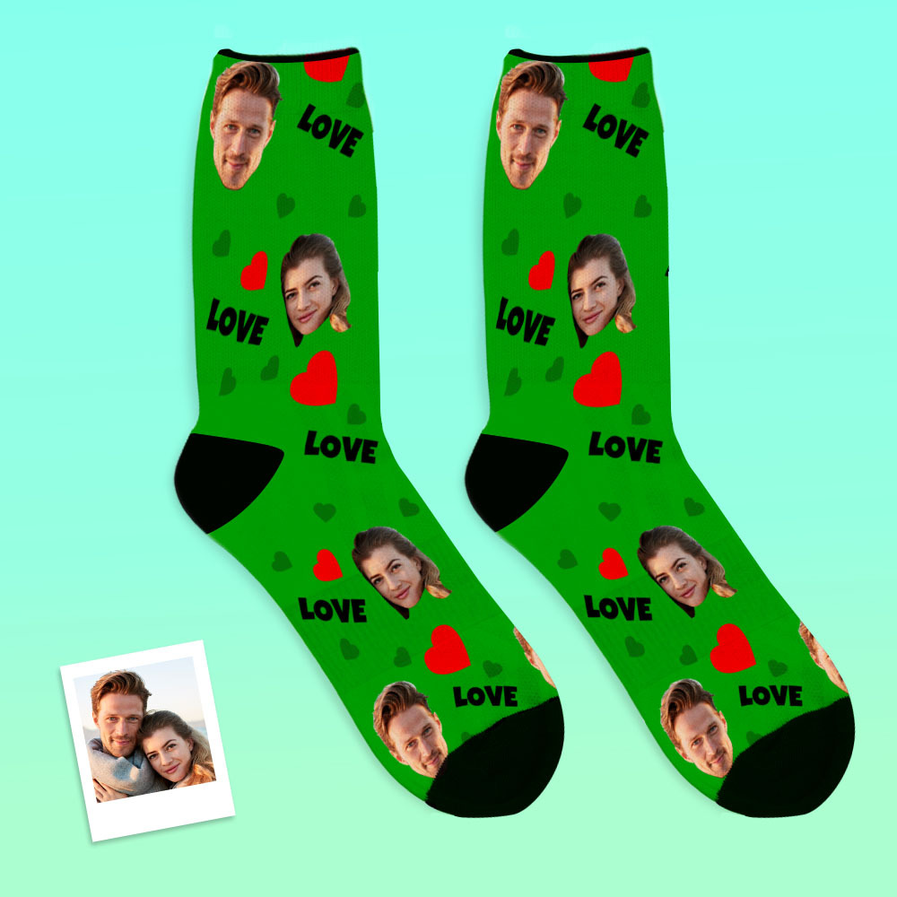 Custom Face Socks Personalized Photo Socks Gift For Family - Love-Blongser