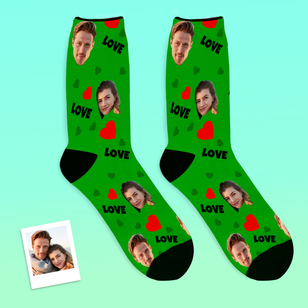 Custom Face Socks Personalized Photo Socks Gift For Family - Love-Blongser