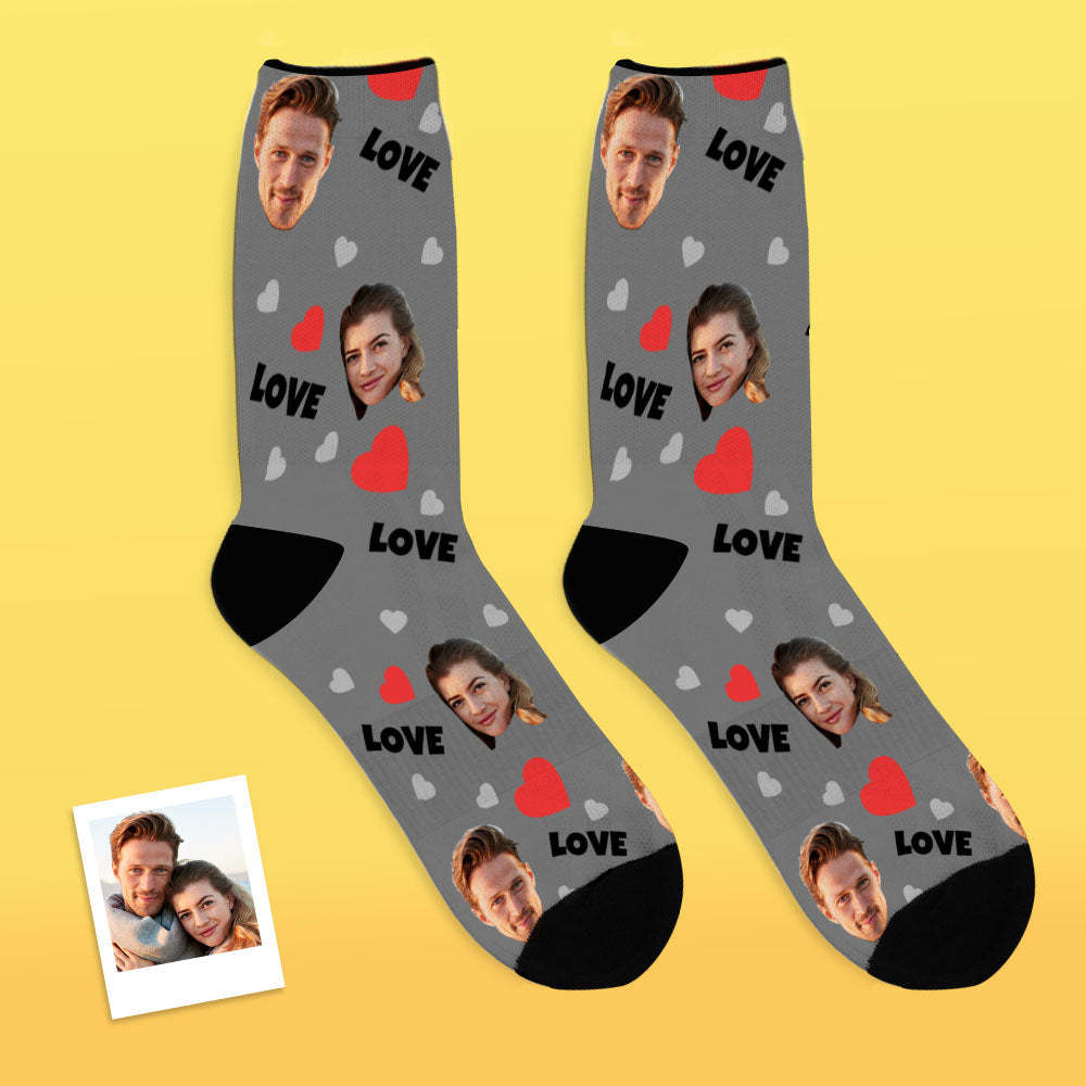 Custom Face Socks Personalized Photo Socks Gift For Family - Love-Blongser