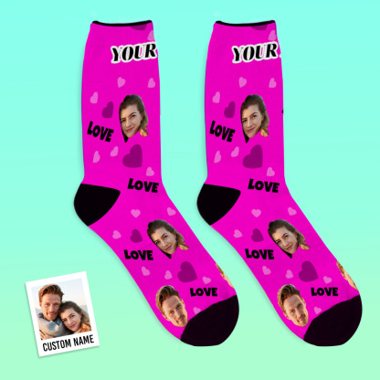 Custom Face Socks Personalized Photo Socks Gift For Family - Love-Blongser