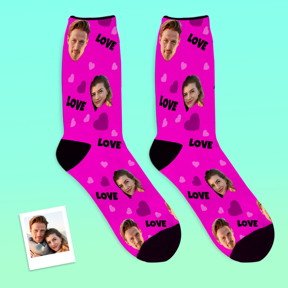 Custom Face Socks Personalized Photo Socks Gift For Family - Love-Blongser
