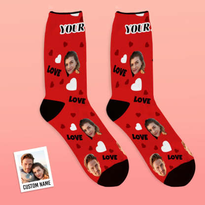 Custom Face Socks Personalized Photo Socks Gift For Family - Love-Blongser