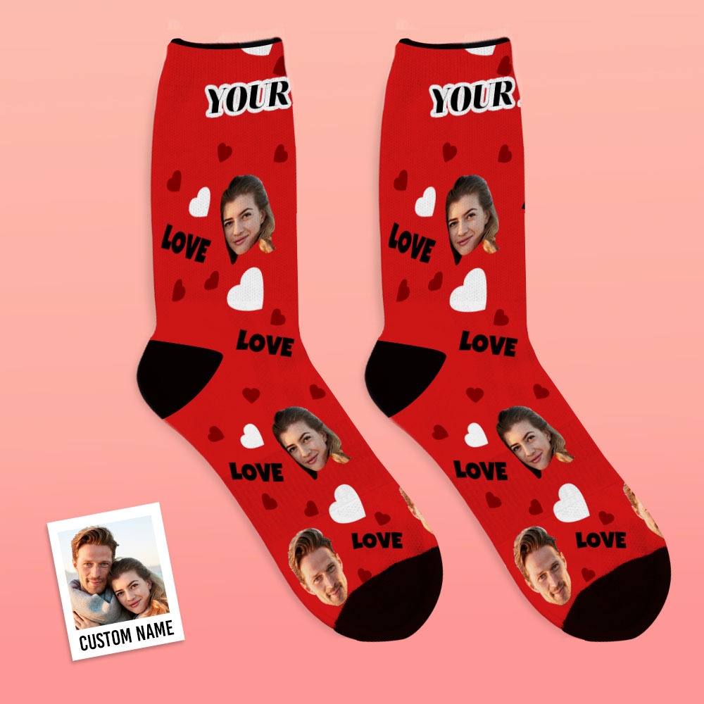 Custom Face Socks Personalized Photo Socks Gift For Family - Love-Blongser