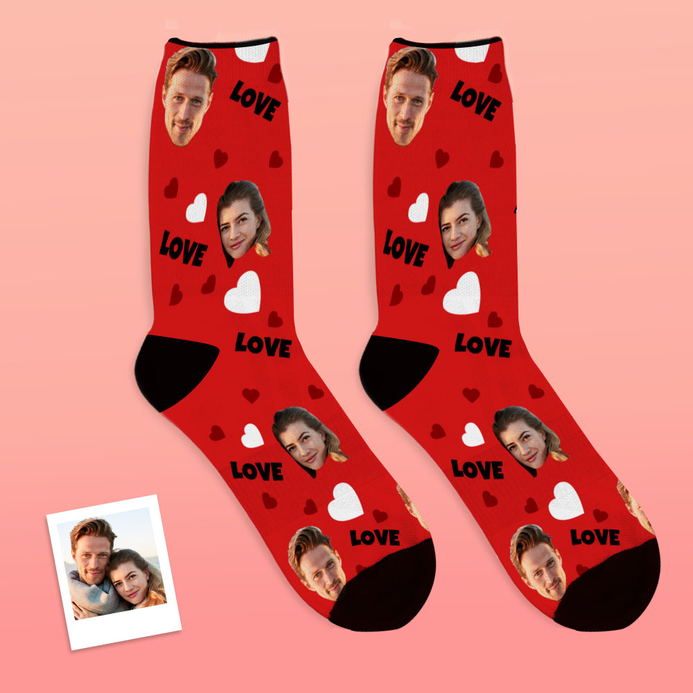 Custom Face Socks Personalized Photo Socks Gift For Family - Love-Blongser