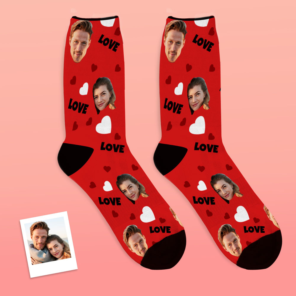 Custom Face Socks Personalized Photo Socks Gift For Family - Love-Blongser