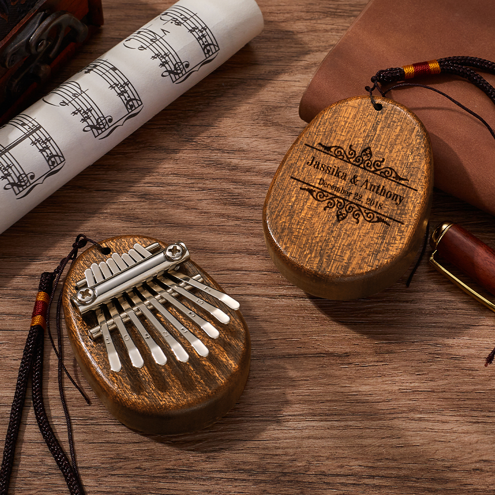 Custom Kalimba Thumb Piano 8 Keys Mini Thumb Piano-Blongser