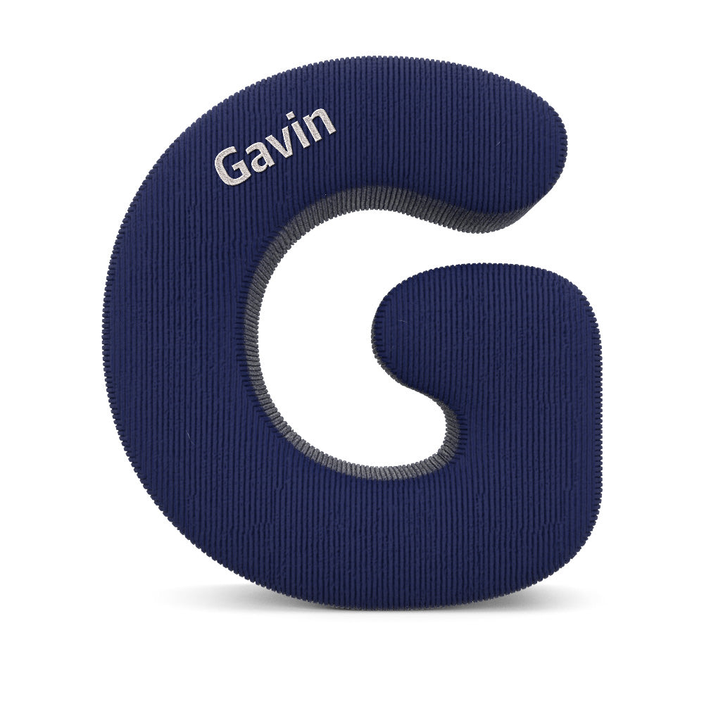 Personalized Alphabet Letter Pillow with Embroidery Name Custom Initial Cushion Unique Gifts-Blongser