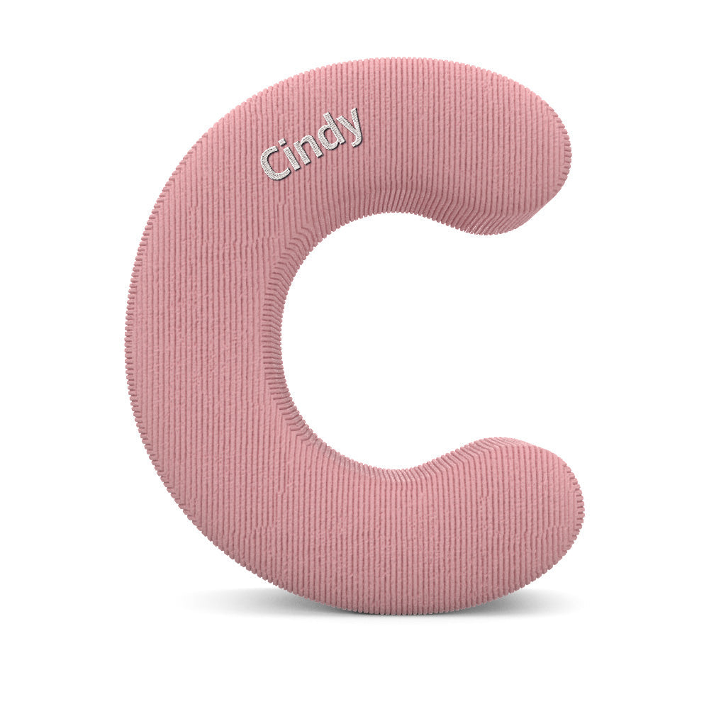 Personalized Alphabet Letter Pillow with Embroidery Name Custom Initial Cushion Unique Gifts-Blongser