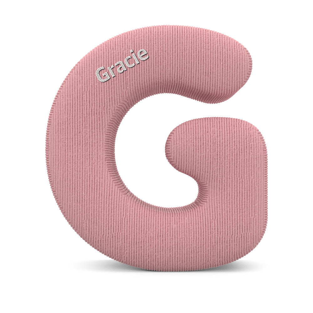 Personalized Alphabet Letter Pillow with Embroidery Name Custom Initial Cushion Unique Gifts-Blongser