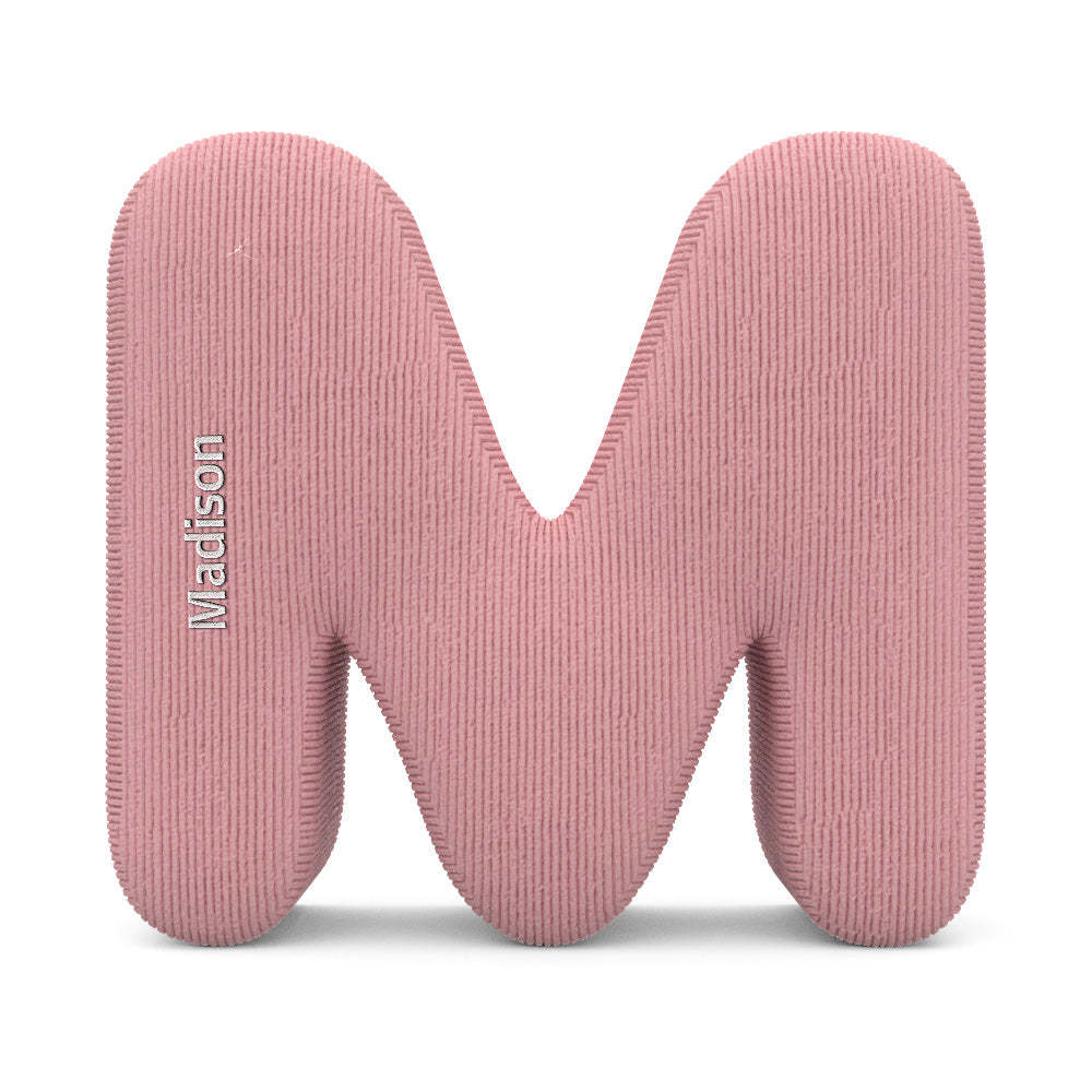 Personalized Alphabet Letter Pillow with Embroidery Name Custom Initial Cushion Unique Gifts-Blongser