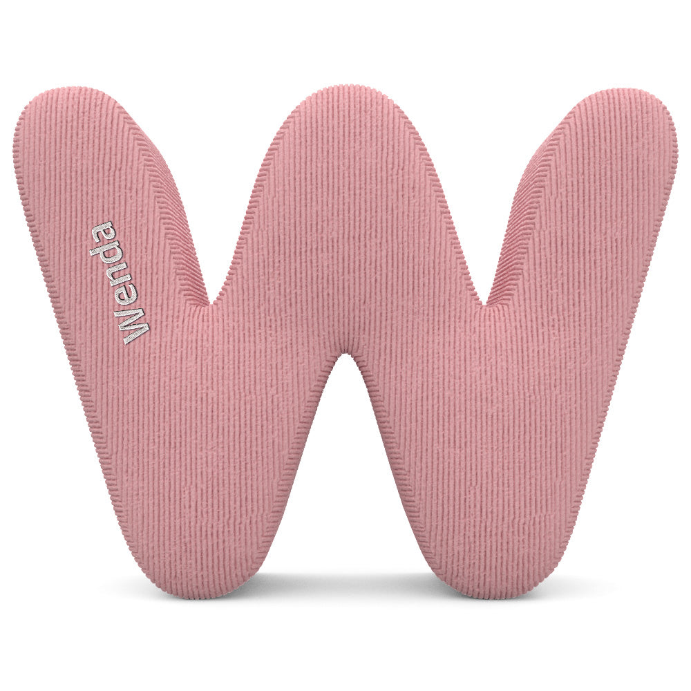 Personalized Alphabet Letter Pillow with Embroidery Name Custom Initial Cushion Unique Gifts-Blongser