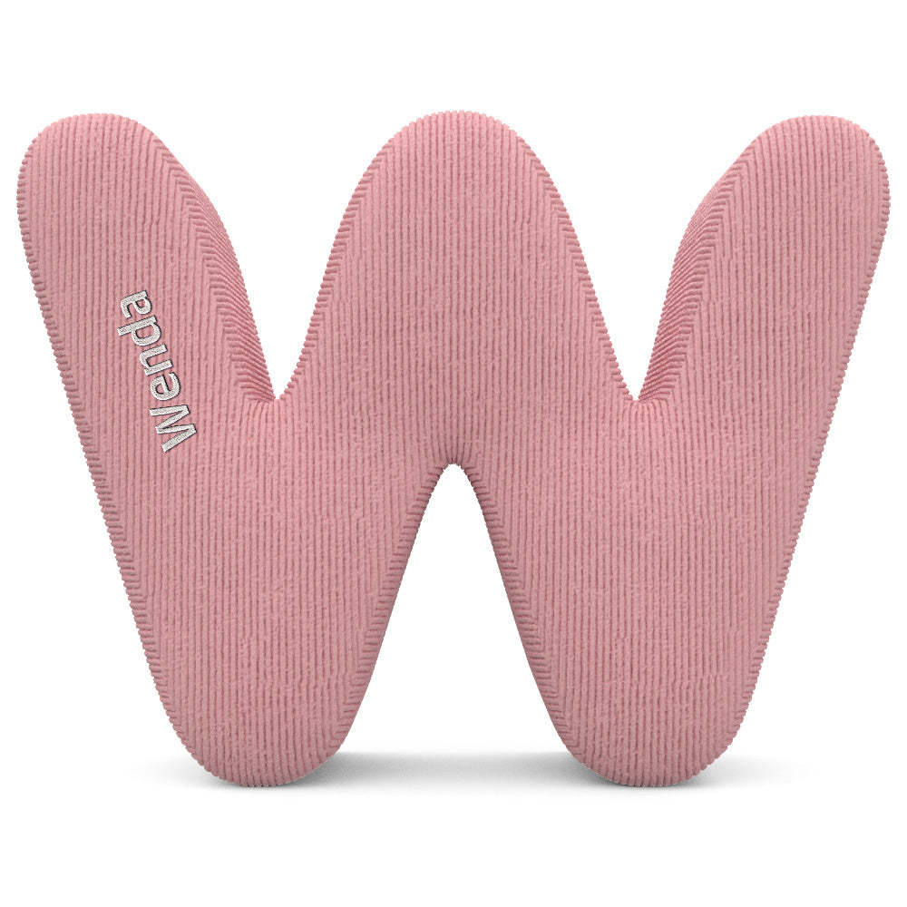 Personalized Alphabet Letter Pillow with Embroidery Name Custom Initial Cushion Unique Gifts-Blongser