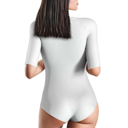 Custom Swimsuit One Piece Swimwear Personalized Half Sleeve Swimsuit-Blongser