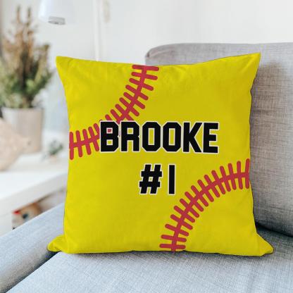 Custom Softball Personalized Throw Pillow Best Gift for Him-Blongser