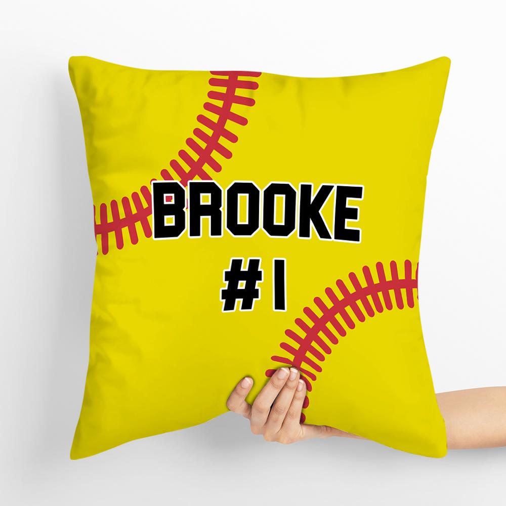 Custom Softball Personalized Throw Pillow Best Gift for Him-Blongser