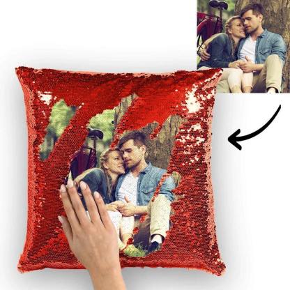 Custom Photo Magic Sequin Pillow Case - Multiple Colors-Blongser