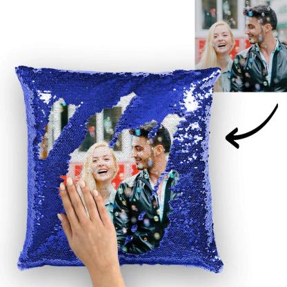 Custom Photo Magic Sequin Pillow Case - Multiple Colors-Blongser