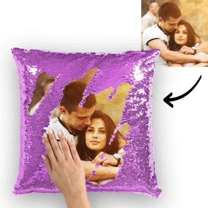 Custom Photo Magic Sequin Pillow Case - Multiple Colors-Blongser