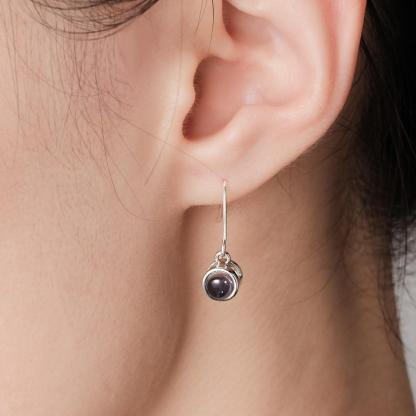 Custom Photo Projection Earring Modern Stylish Pendant Gifts-Blongser