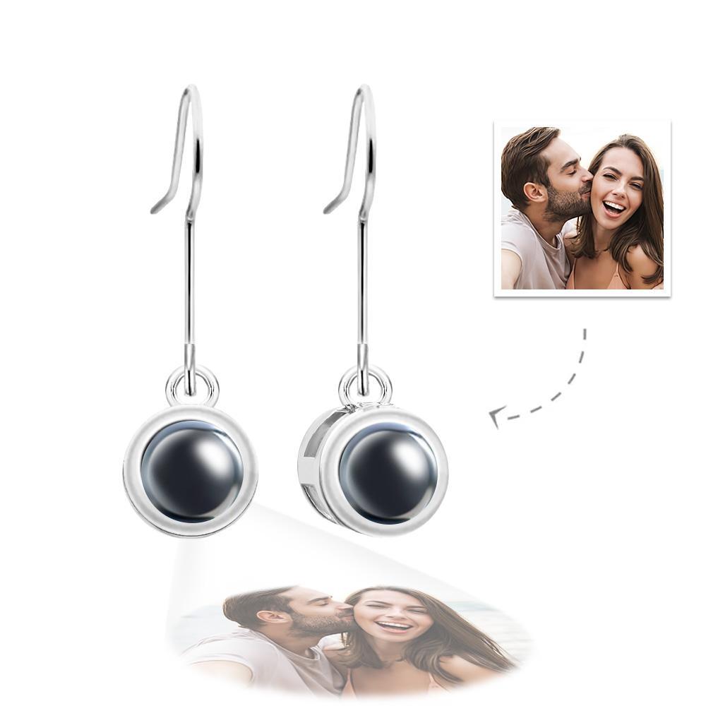 Custom Photo Projection Earring Modern Stylish Pendant Gifts-Blongser