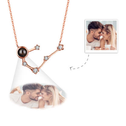 Custom Projection Necklace Constellation Photo Necklace Creative Gift-Blongser