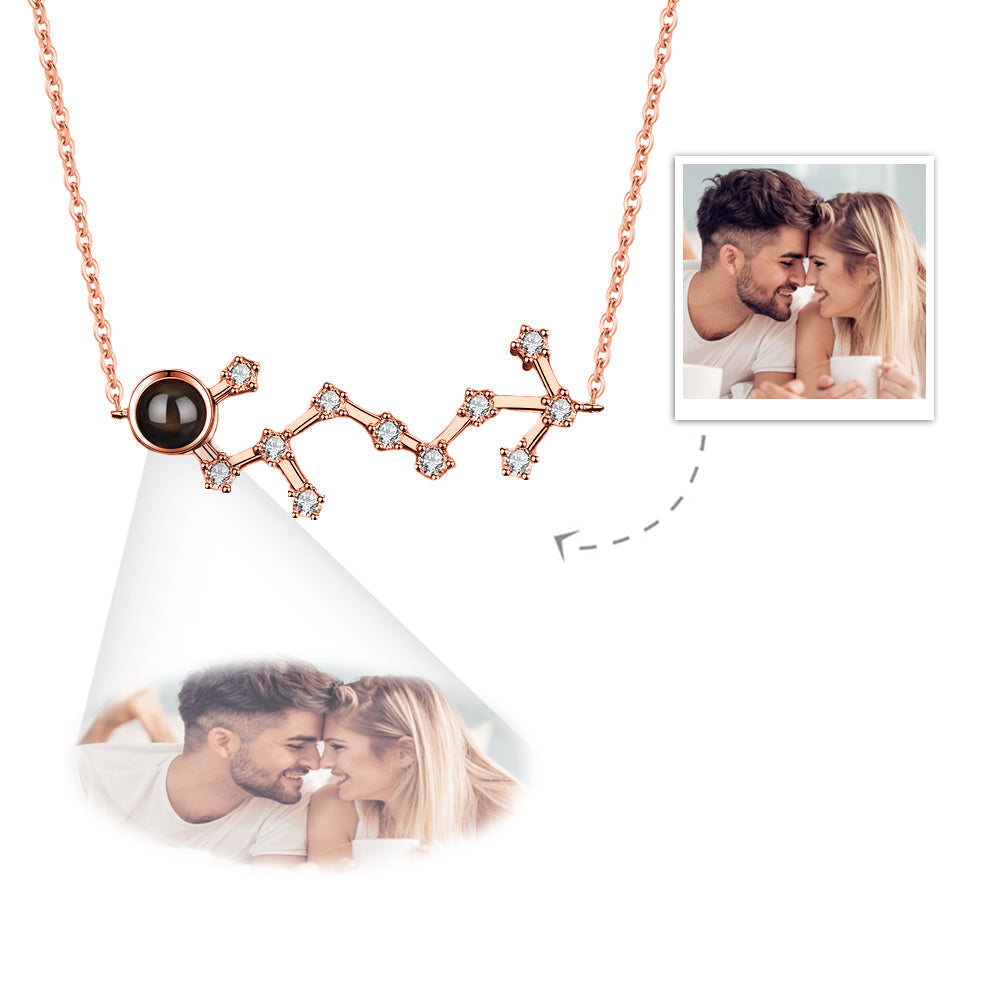 Custom Projection Necklace Constellation Photo Necklace Creative Gift-Blongser