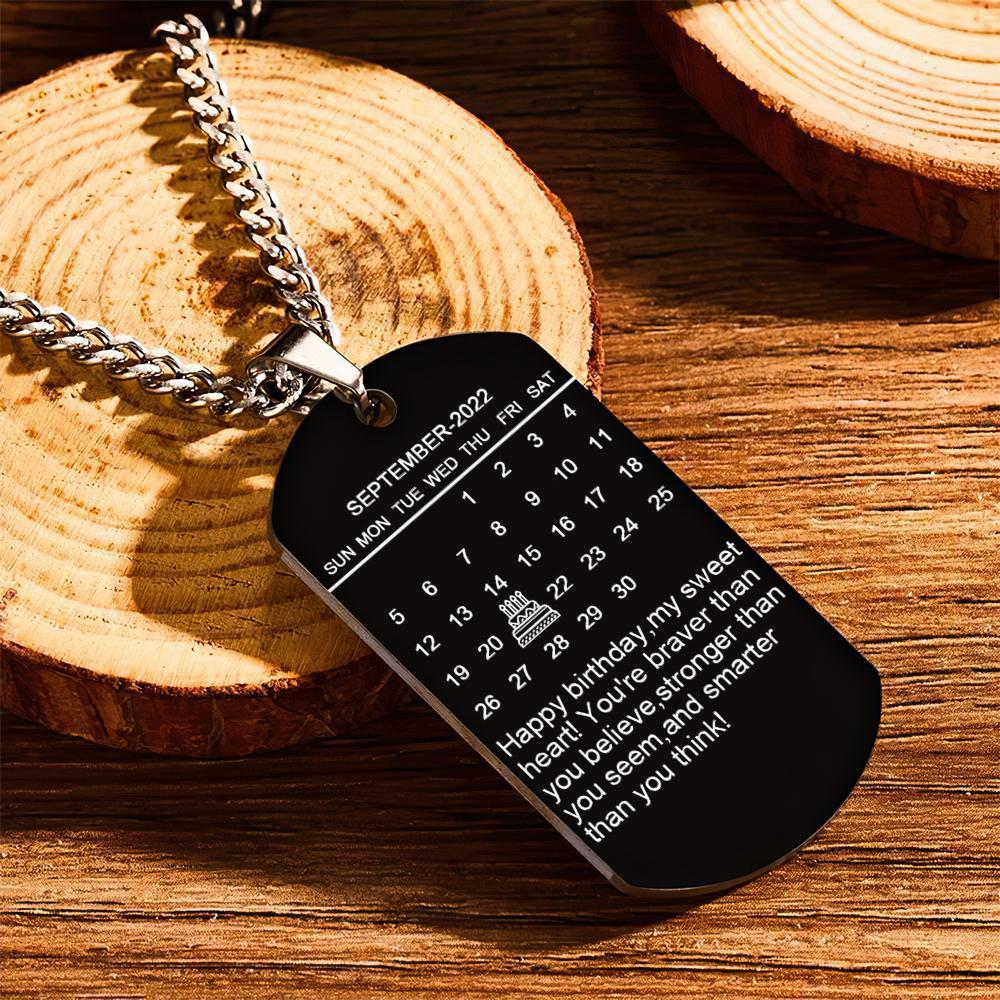 Custom Photo Necklace With Words Photo And Date Perfect Gift For Loved Ones On Birthday-Blongser