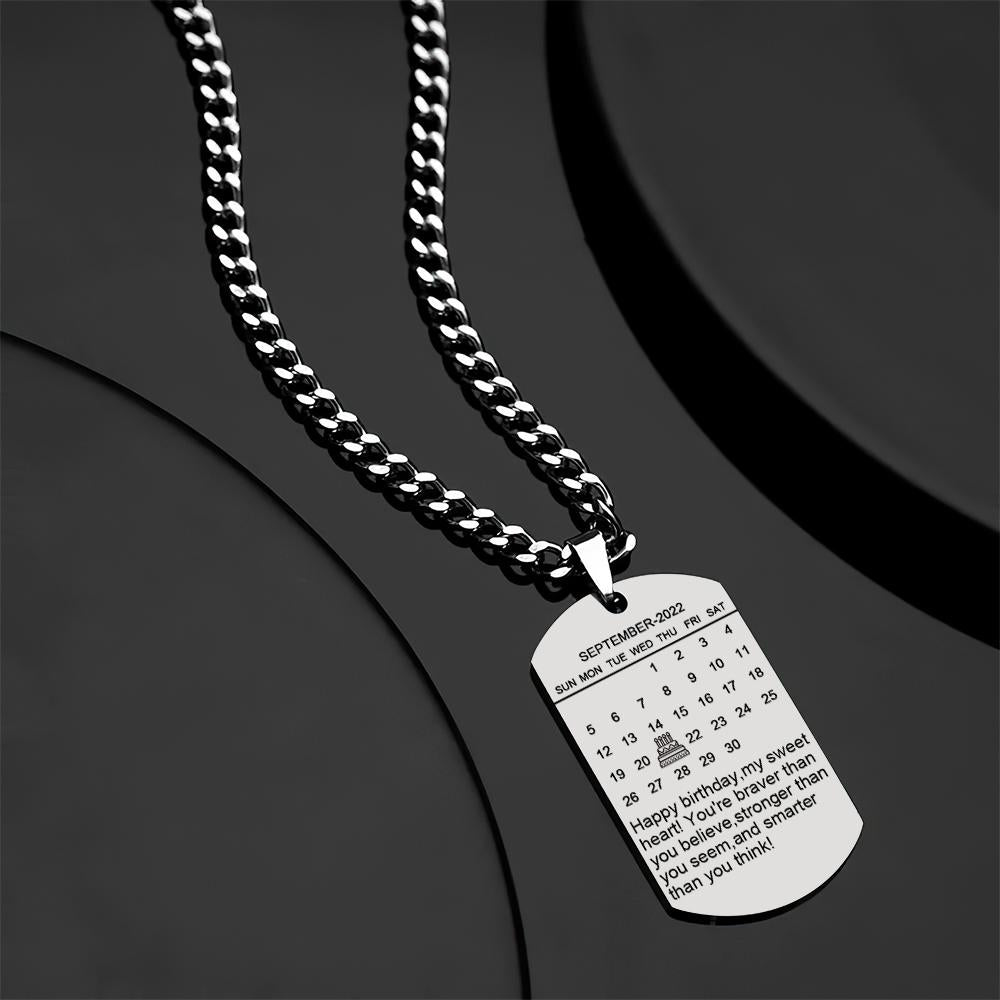 Custom Photo Necklace With Words Photo And Date Perfect Gift For Loved Ones On Birthday-Blongser