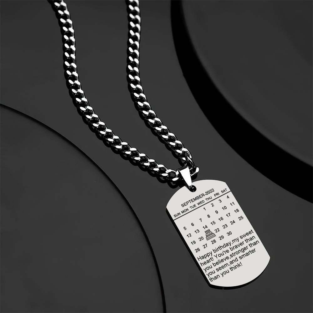 Custom Photo Necklace With Words Photo And Date Perfect Gift For Loved Ones On Birthday-Blongser