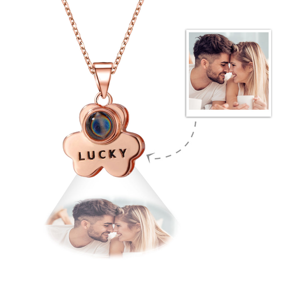 Custom Projection Necklace Lucky Bear Picture Necklace-Blongser