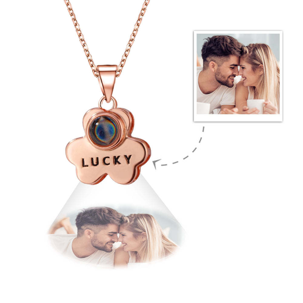 Custom Projection Necklace Lucky Bear Picture Necklace-Blongser