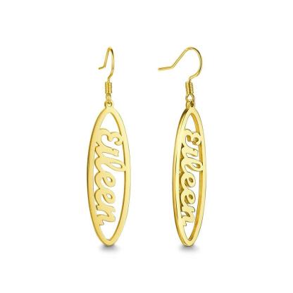 Custom Name Drop Earrings-Blongser