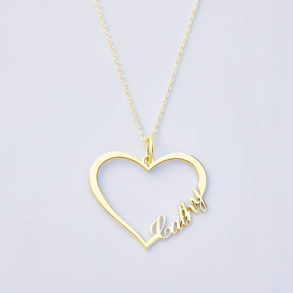 Personalized Heart Name Necklace | 925 Sterling Silver Custom Jewelry-Blongser