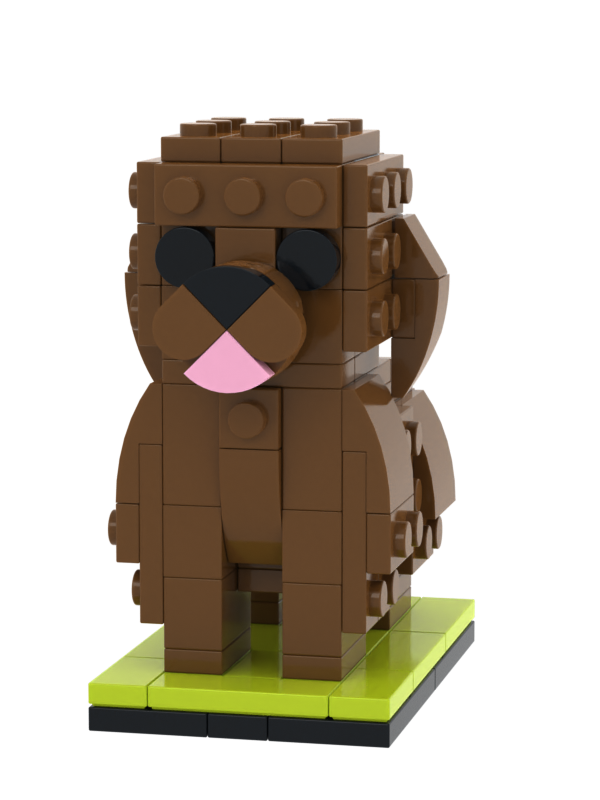 Fully Body Customizable Giant Poodle 1 Dog Photo Custom Brick Figures Small Particle Block Figures Customized Giant Poodle Only-Blongser