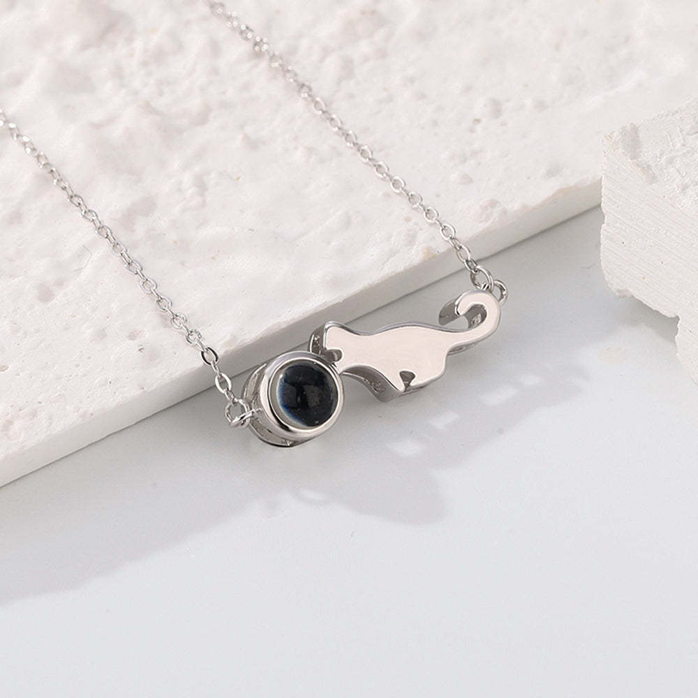 Custom Projection Necklace Little Dinosaur Photo Necklace Gift for Couples-Blongser
