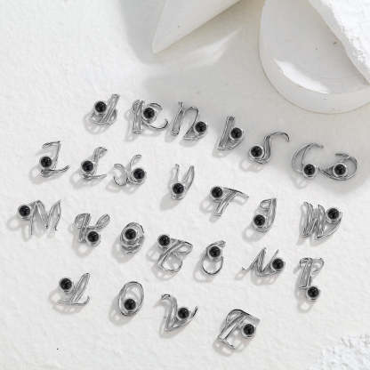 A-Z 26 Letters Custom Projection Necklace 925 Sterling Silver-Blongser