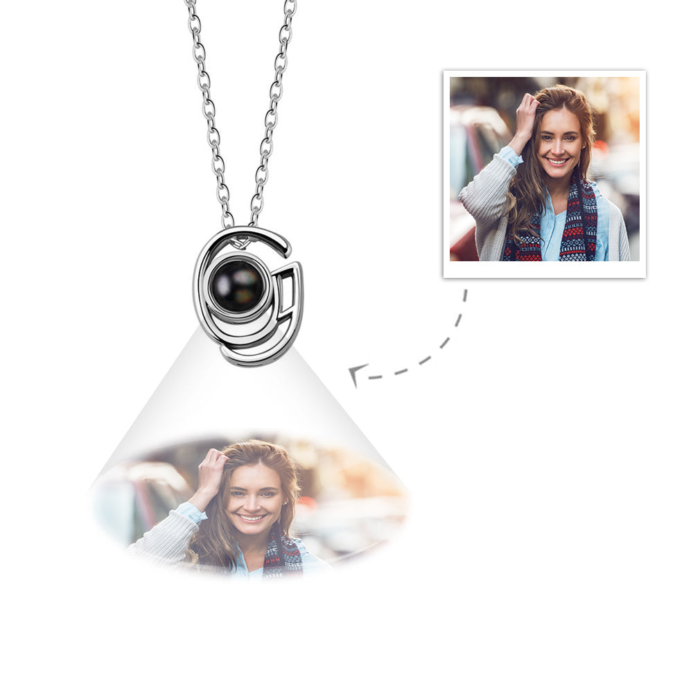 A-Z 26 Letters Custom Projection Necklace 925 Sterling Silver-Blongser