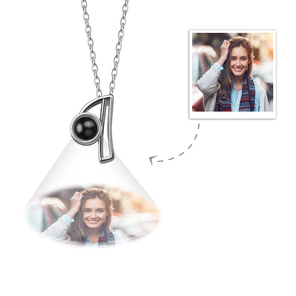 A-Z 26 Letters Custom Projection Necklace 925 Sterling Silver-Blongser