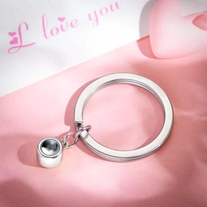 Custom Photo Projection Keychain Personalized Key Ring Exquisite For Family Gifts-Blongser