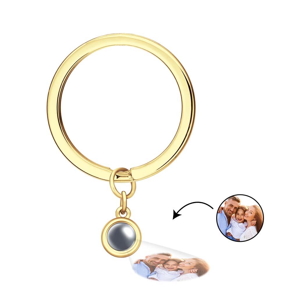 Custom Photo Projection Keychain Personalized Key Ring Exquisite For Family Gifts-Blongser