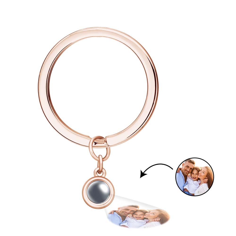Custom Photo Projection Keychain Personalized Key Ring Exquisite For Family Gifts-Blongser