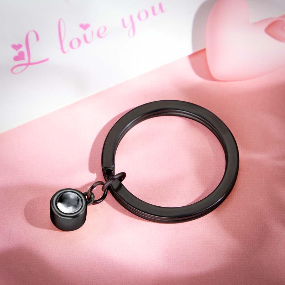 Custom Photo Projection Keychain Personalized Key Ring Exquisite For Family Gifts-Blongser