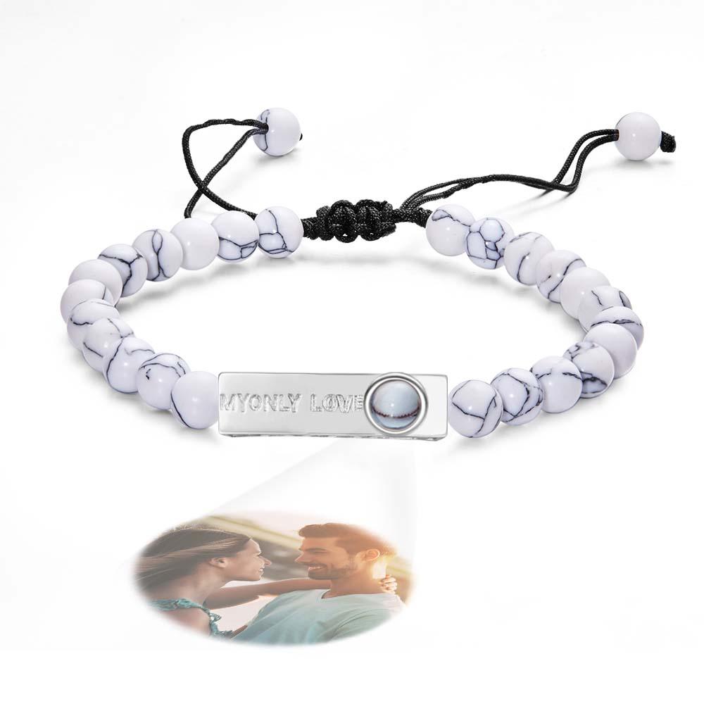 Personalized Photo Projection Beads Bracelet My Only Love Creative Gift For Her-Blongser