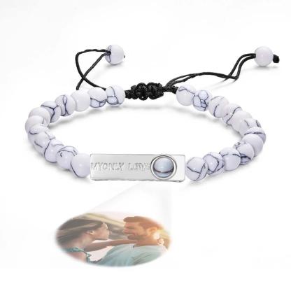 Personalized Photo Projection Beads Bracelet My Only Love Creative Gift For Her-Blongser
