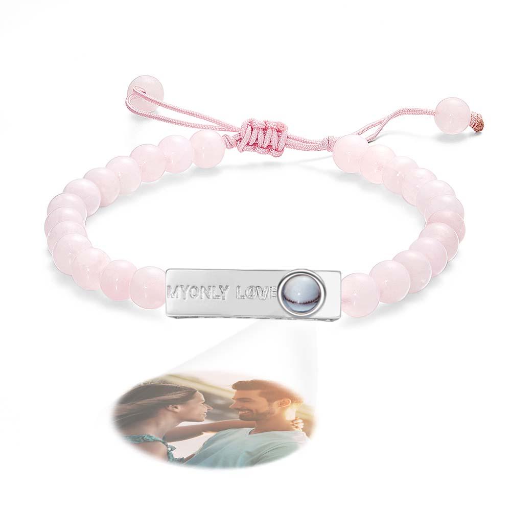 Personalized Photo Projection Beads Bracelet My Only Love Creative Gift For Her-Blongser