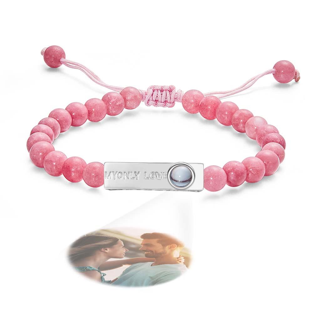 Personalized Photo Projection Beads Bracelet My Only Love Creative Gift For Her-Blongser