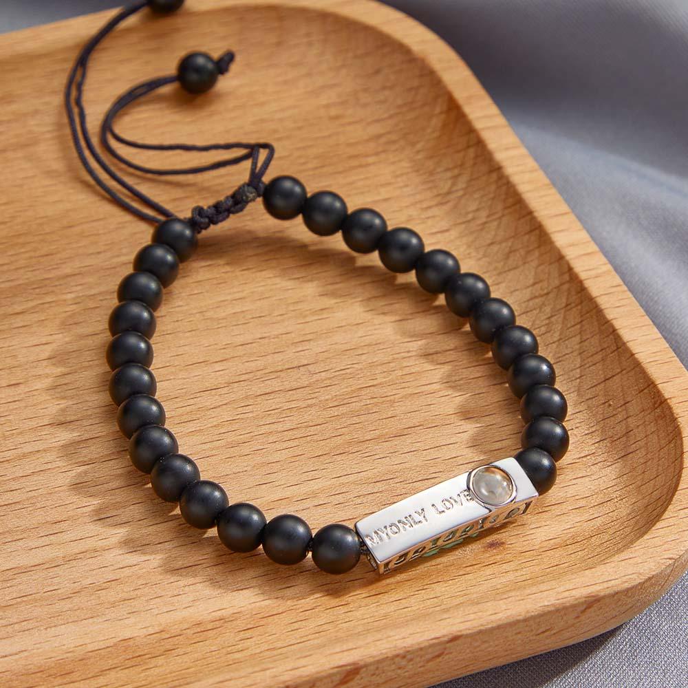 Personalized Photo Projection Beads Bracelet My Only Love Creative Gift For Her-Blongser