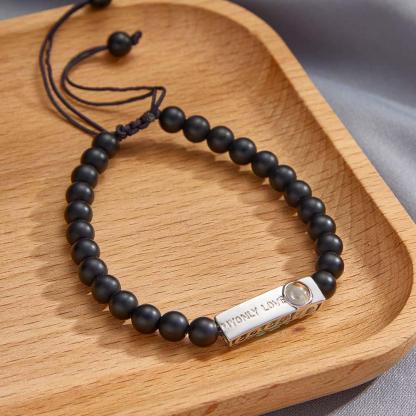 Personalized Photo Projection Beads Bracelet My Only Love Creative Gift For Her-Blongser