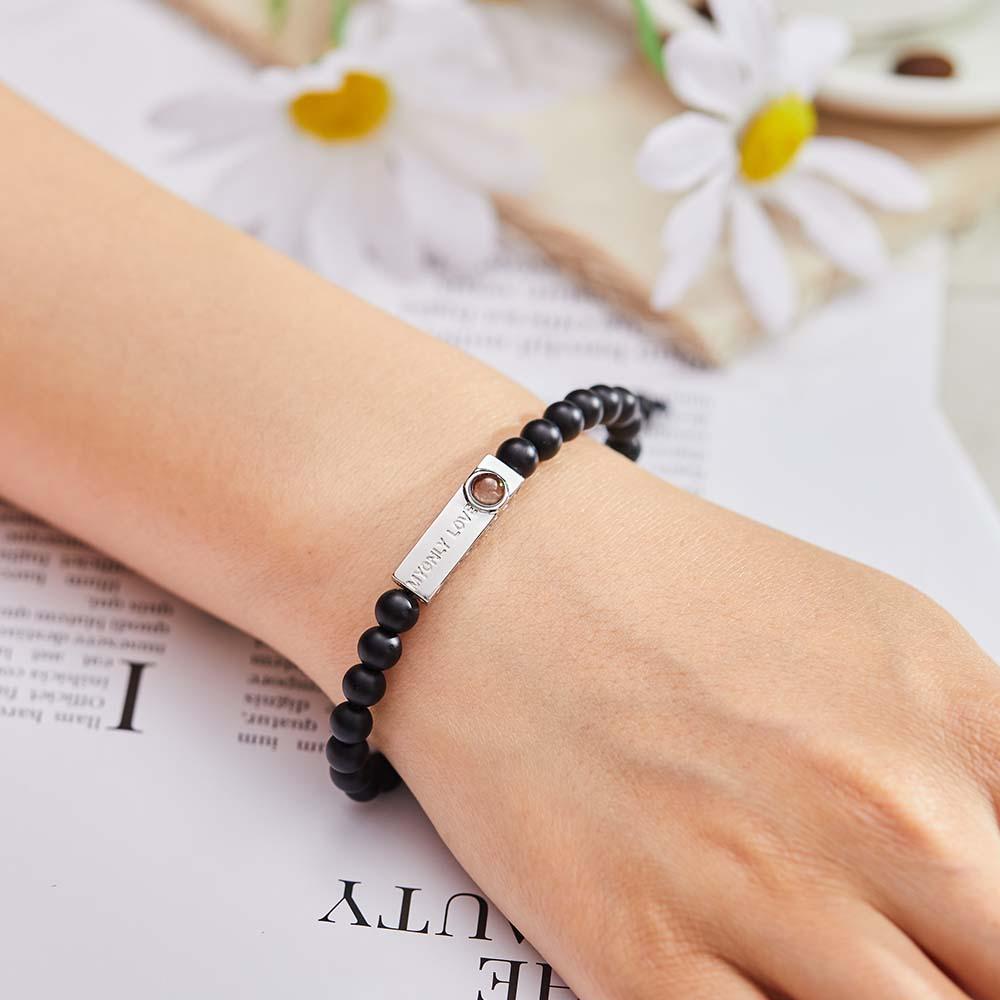 Personalized Photo Projection Beads Bracelet My Only Love Creative Gift For Her-Blongser