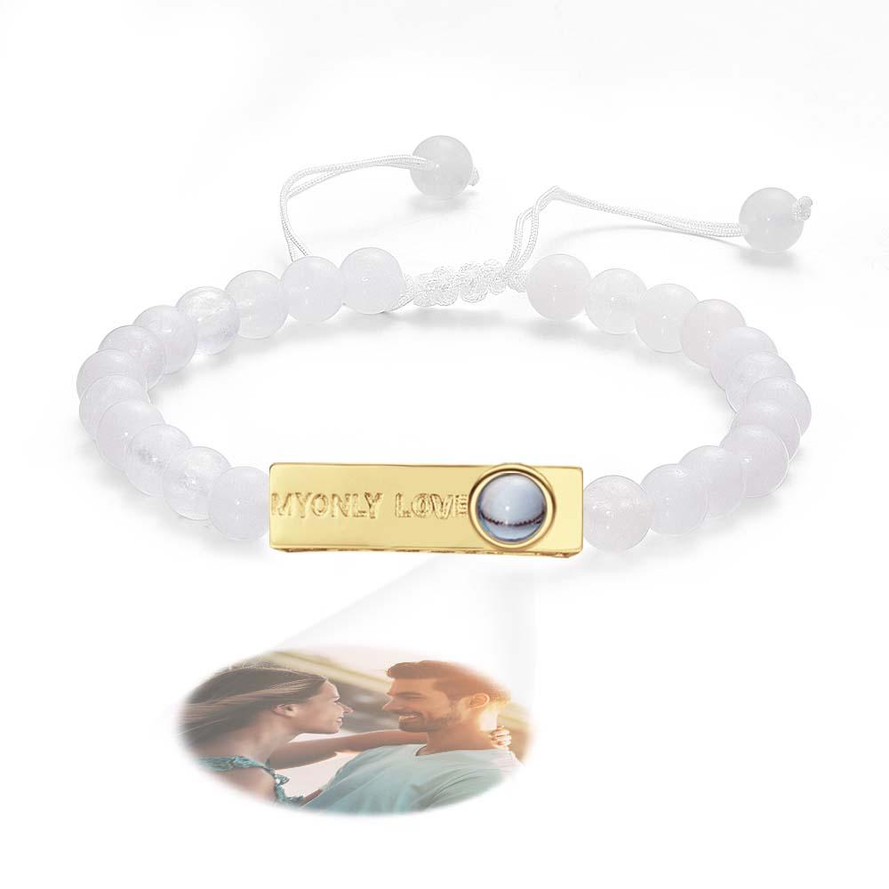 Personalized Photo Projection Beads Bracelet My Only Love Creative Gift For Her-Blongser